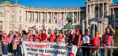 Protestaktion gegen rasante Teuerung am 20. September in Wien