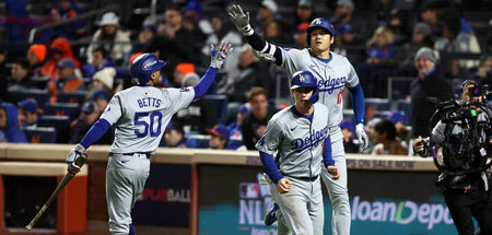 Die Los Angeles Dodgers haben’s im Griff (New York, 16.10.2024)