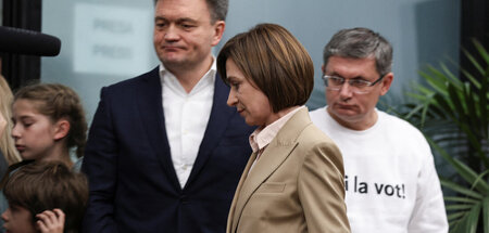 Moldaus Präsidentin Maia Sandu am Montag in Chișinău
