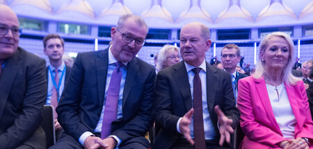 Seit’ an Seit’: Kapitalchef Dulger und SPD-Kanzler Scholz