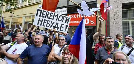Proteste gegen eine Propagandaveranstaltung ukrainischer Faschis...