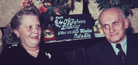 Gezeichnet von 40 Jahren Ehekrieg. Aufnahme um 1952