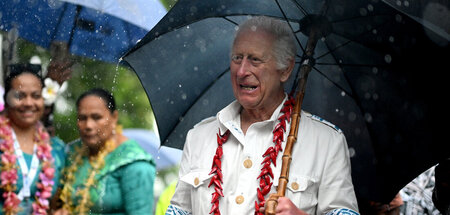 Karl III. in einem Nationalpark auf Samoa (24.10.2024)