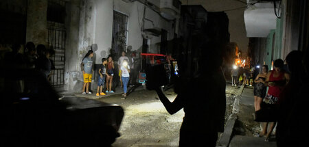 Straße in Havanna während des Stromausfalls am 21. Oktober 2024