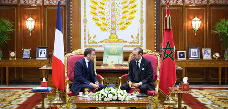 Plötzlich wieder beste Freunde: Emmanuel Macron und Mohammed VI....