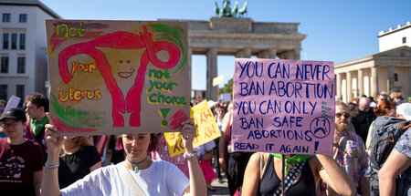 Protest gegen sogenannte Lebensschützer in Berlin am 21. Septemb...
