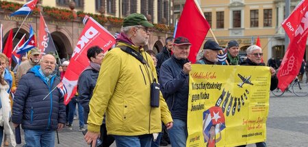 Demonstration gegen die US-Blockade am Sonnabend (Leipzig)
