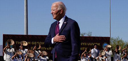 Nein, mit Wahlkampf hat das alles nichts zu tun: Präsident Biden... Nein, mit Wahlkampf hat das alles nichts zu tun: Präsident Biden...
