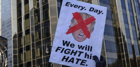 Protest gegen den designierten US-Präsidenten Donald Trump (New ...