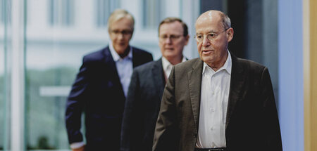 Gregor Gysi, Bodo Ramelow und Dietmar Bartsch am Mittwoch in Ber...