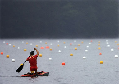 »Man made«, wie die Leute hier sagen: Am Dienstag auf dem Lake B...