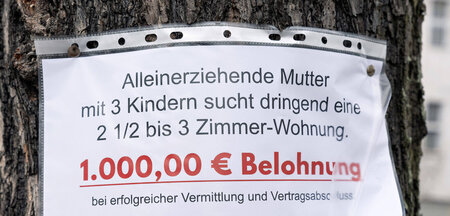 Steckbrieflich verzweifelt gesucht: Eine bezahlbare Wohnung