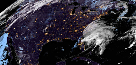 Blick aus dem Orbit: Hurrikan Milton nähert sich dem Golf vom Me...