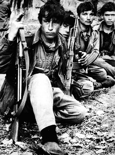 PKK-Kämpfer in den kurdischen Bergen (Mitte der 1980er Jahre)