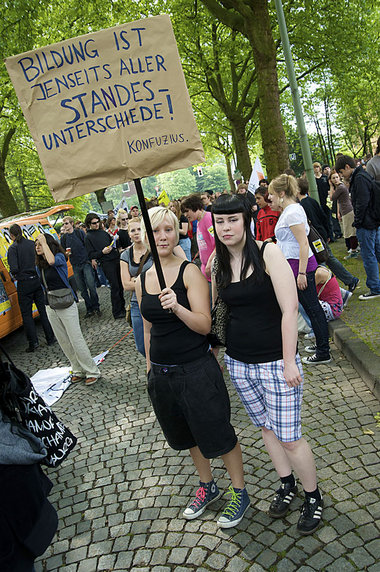 Schüler im Bildungsstreik, Juni 2009 in Berlin