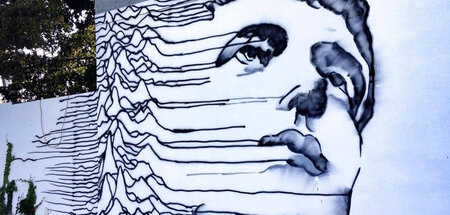 Ian Curtis in der Interzone der »Unkown Pleasures« (Wandgemälde ...