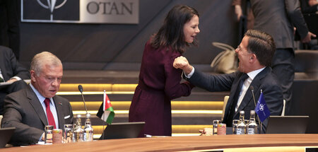Außenministerin Annalena Baerbock (Grüne) beim NATO-Treffen am D...