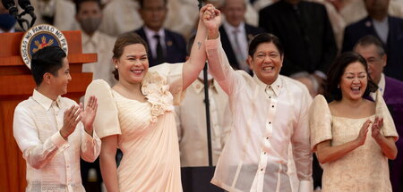 Ein Bild aus vergangenen Tagen. Sara Duterte und Ferdinand Marco...
