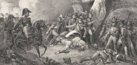 Die Schlacht von Ayacucho, Gemälde von Auguste Raffet von 1825