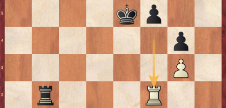 Der Kulminationspunkt: Ding bietet mit 55.Tf2?? den Turmtausch a...