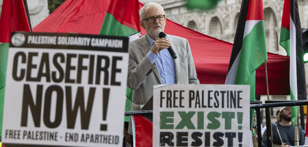 Jeremy Corbyn auf einer Palästina-Demo in London (11.9.2024)