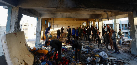 Angriff ohne Vorwarnung: Die Schule in Khan Junis nach der Attac...