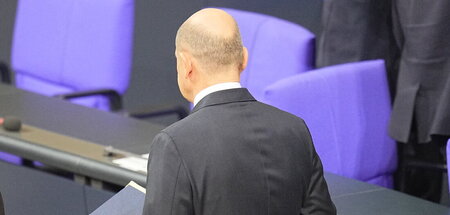Kanzler Scholz verlässt nach der verlorenen Vertrauensfrage den ...