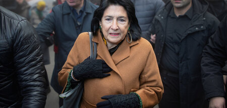 Hält sich noch für Georgiens Präsidentin: Salome Surabischwili a...