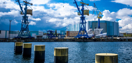Seit Juni 2022 sitzt Thyssen-Krupp Marine Systems am ehemaligen ...