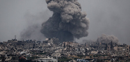 Zerstörung, so weit das Auge reicht (Gaza, 17.3.2024)