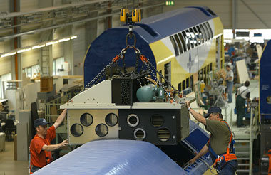 Bombardier: 7500 Stammkräfte – 1350 Zeitarbeiter (Stand März 200... Bombardier: 7500 Stammkräfte – 1350 Zeitarbeiter (Stand März 200...