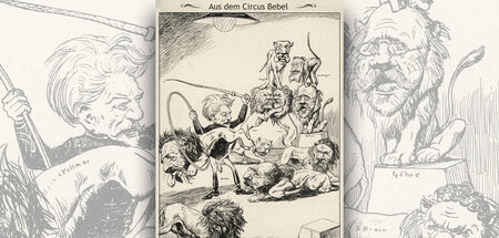 Karikatur zum Parteitag der SPD. Ludwig Stutz (1865–1917), Kladd...