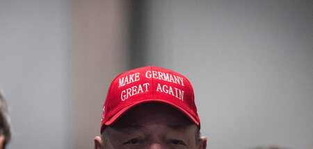 Ein Teilnehmer des Parteitages in Marl (3.1.2025)