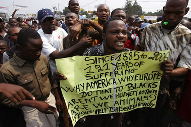 Protestaktion in Kinshasa