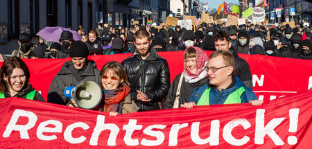 Demonstration gegen den Wahlkampf der AfD (Neu-Isenburg, 1.2.202...