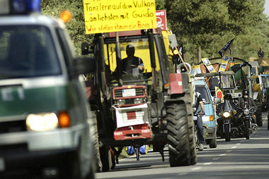 Am Sonnabend machten sich atomkritische Landwirte im Wendland mi...