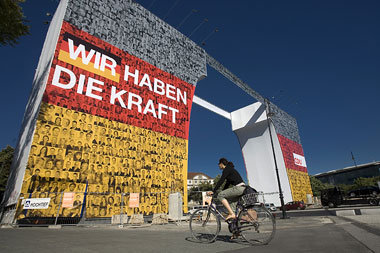 Kraftmeierei: CDU-Wahlpropaganda in Berlins Mitte Kraftmeierei: CDU-Wahlpropaganda in Berlins Mitte
