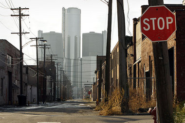 Detroit (im Hintergrund die GM-Zentrale) hat über die Hälfte sei... Detroit (im Hintergrund die GM-Zentrale) hat über die Hälfte sei...