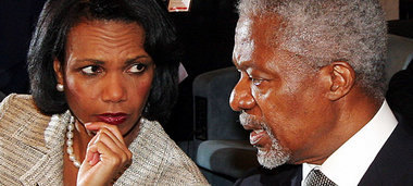 US-Außenministerin Condoleezza Rice und UN-Generalsekretär Kofi ...