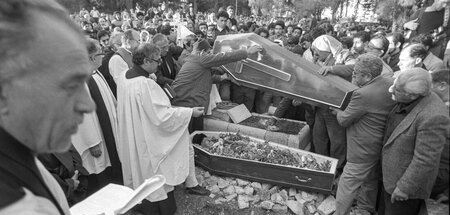 Beisetzung von Aziz Shehadeh (4.12.1985)