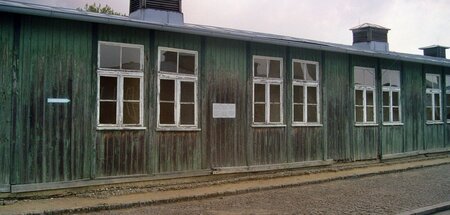 Eine Bordellbaracke in dem Konzentrationslager Mauthausen