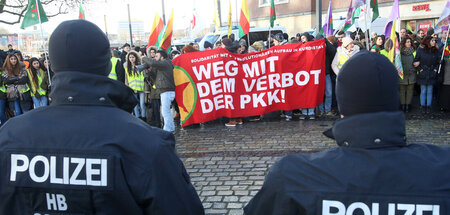 Demonstration gegen das PKK-Verbot in Kiel (14.1.2017)