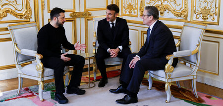 Außer Rhetorik und einem Trostpflaster hatten Macron und Starmer...