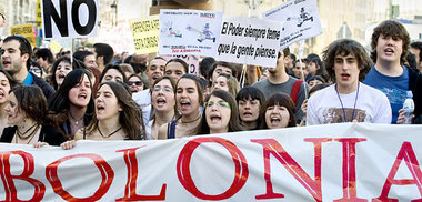 Proteste von Studierenden gegen den Bologna-Prozeß im März in Ma... Proteste von Studierenden gegen den Bologna-Prozeß im März in Ma...