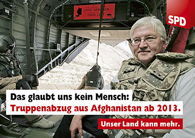 Mit kleinen Änderungen lassen sich die SPD-Plakate weiter verwen...