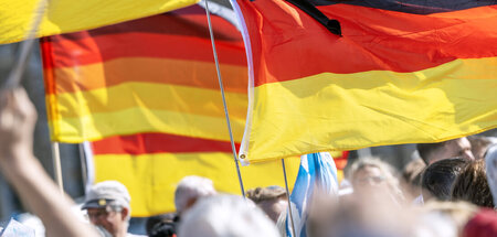 Gestreifter Nationalstolz: Aufmarsch von »Gemeinsam für Deutschl...
