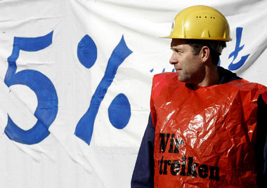 7. April 2006, Warnstreik bei der Flensburger Schiffbau-Gesellsc...