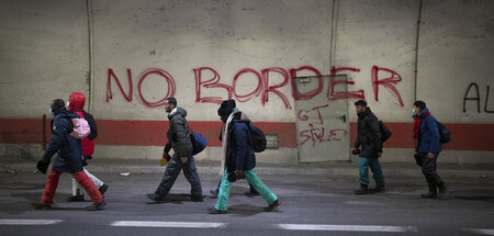 Die Forderung »Keine Grenze« harrt noch auf Erfüllung. Migranten...
