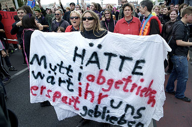 Protest gegen Abtreibungsgegner am Samstag in Berlin Protest gegen Abtreibungsgegner am Samstag in Berlin