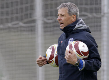 Letzte Einheit: Favre beim Training am Montag